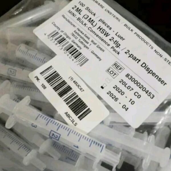 Syringe 3 mL HSW NORM-JECT LUER SLIP SYRINGE